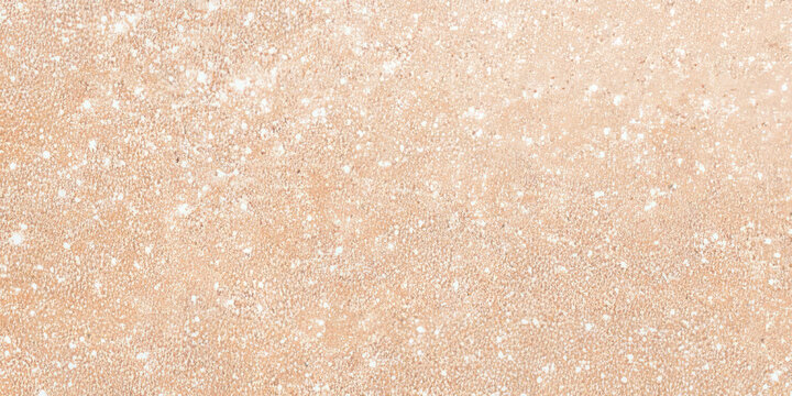 A soft peach glitter texture, where the sparkles shimmer like morning sunlight. The gentle effect creates a delicate and elegant atmosphere, perfect for wedding invitations, luxury beauty packaging,