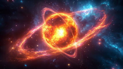 Obraz premium abstract background with glowing lights