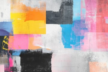 Vibrant graffiti fusion collage showcasing abstract shapes and colors in urban art style