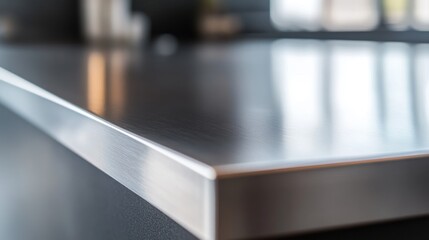 A close-up of stainless steel surfaces with anti-fingerprint coatings, emphasizing their modern practicality