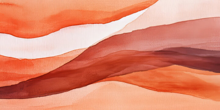 A rich burnt orange abstract background with soft watercolor textures, blending deep terracotta, rust, and sienna tones. Smooth color transitions create a warm and inviting artistic effect, ideal for