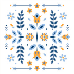 Flower Folk Art Layered Papercut