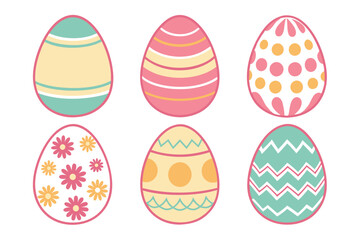 A Bundle of Cute Broken egg vector cartoon illustration Easter day