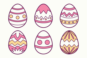 A Bundle of Cute Broken egg vector cartoon illustration Easter day