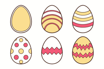 A Bundle of Cute Broken egg vector cartoon illustration Easter day