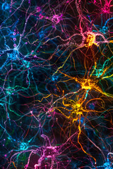 Microscopic View of Neuronal Network in Human Brain