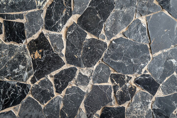 Natural stone with irregular shapes, texture