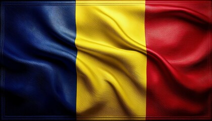 Fototapeta premium 3D Flagge Rumänien