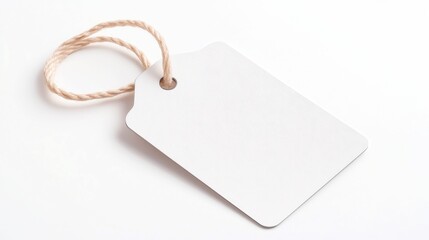 Eco-Polyester Tag with Matte Finish, a sleek and sustainable branding solution, showcasing a contemporary design against a clean white backdrop for enhanced visibility.