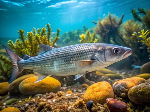 Grey Mullet Fish: Documentary Photography of Coastal Ecosystem