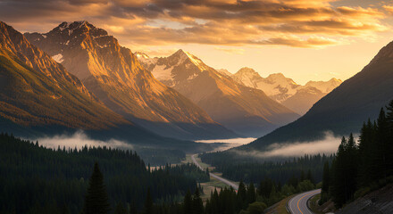 Obraz premium sunrise in the mountains