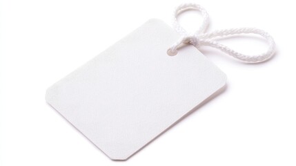 Silk-screened Satin Tag, soft textured label ideal for delicate garments and accessories, minimalist design enhances product presentation, isolated on white background for clarity