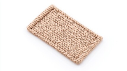 Woven Label with Discreet Logo, showcasing a small, intricately crafted design perfect for adding subtle branding to garments or accessories, set against a clean white backdrop