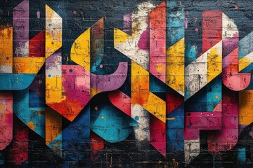 Fototapeta premium seamless graffiti background bursting with colors and patterns against a dark canvas showcasing urban creativity and artistic expression in a bold display