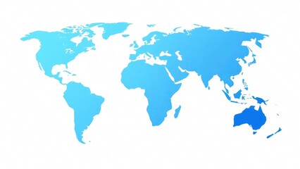 Fototapeta premium Stylish World Map Illustration in Blue Tones for Educational and Decorative Purposes