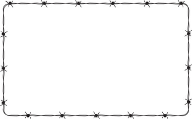 Barbed Wire Frame Illustration