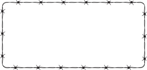 Barbed Wire Frame Illustration