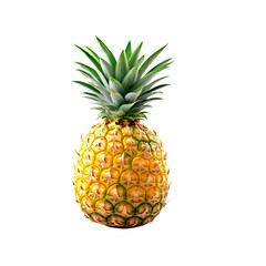 Fototapeta premium pineapple fruit isolated on a transparent background, in a PNG format