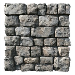Obraz premium Stone Wall Texture Background Design old isolated d transparent background