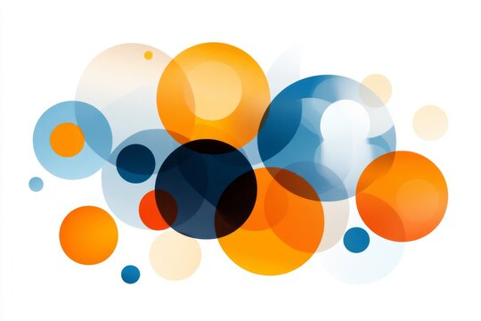 A clean and modern illustration of a scatter plot with trend lines