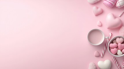 Fototapeta premium Create a Romantic Valentine's Day Party Home Decoration Ideas Cozy Atmosphere Heartfelt Theme