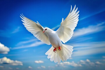 International Peace Day: White Dove Soaring, Symbol of Hope and Serenity