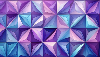 Fototapeta premium a visually captivating pattern of interlocking triangles in soft purple and blue hues creating an abstract and modern geometric design