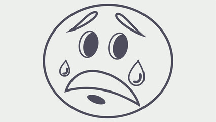Fototapeta premium sad Icon Sad Face 
