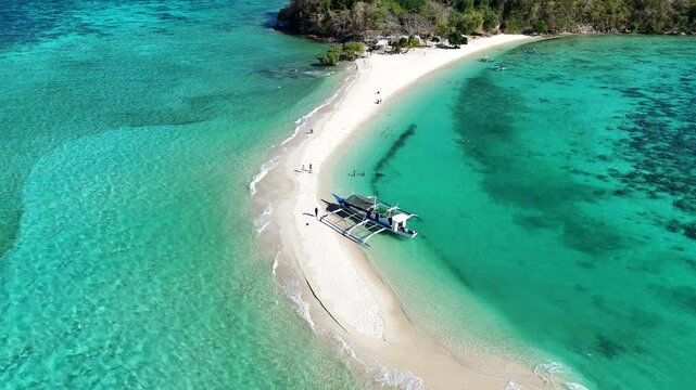 4K Aerial View of a beach in Palawan, Philippines