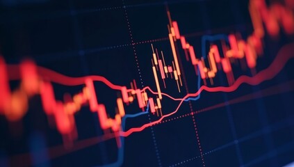 Stock market and trading, digital graph, Technology background, Business background, Finance background