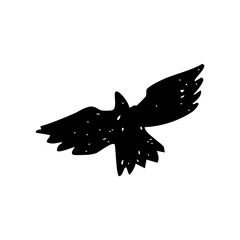 silhouette eagle in flight tattoo