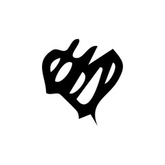 black heart stroke element