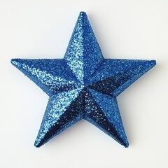 Blue Glitter Star Festive Decor new art isolated co transparent background