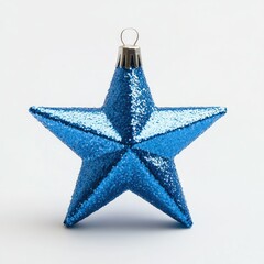 Fototapeta premium Blue Glitter Star Festive Decor new art isolated co transparent background