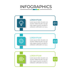 Vector Infographic label design template with icons and 3 options or steps.