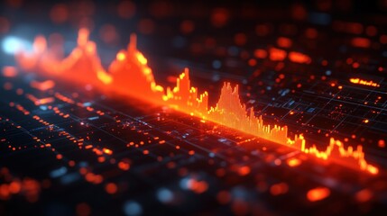 Market crash digital data visualization