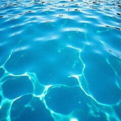 Sparkling Blue Water Surface under Intense Sunlight with Ripples and Reflections, serene ocean scene, sunlit waters, calm sea
