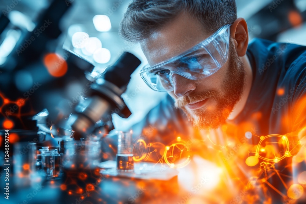 Poster A scientist using logical deduction to connect evidence in a research study