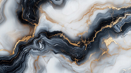 Luksusowa tekstura marmuru, biały i złoty, tło generative ai 