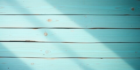 Obraz premium Light Blue Wooden Planks Background Texture with Shadow Overlay