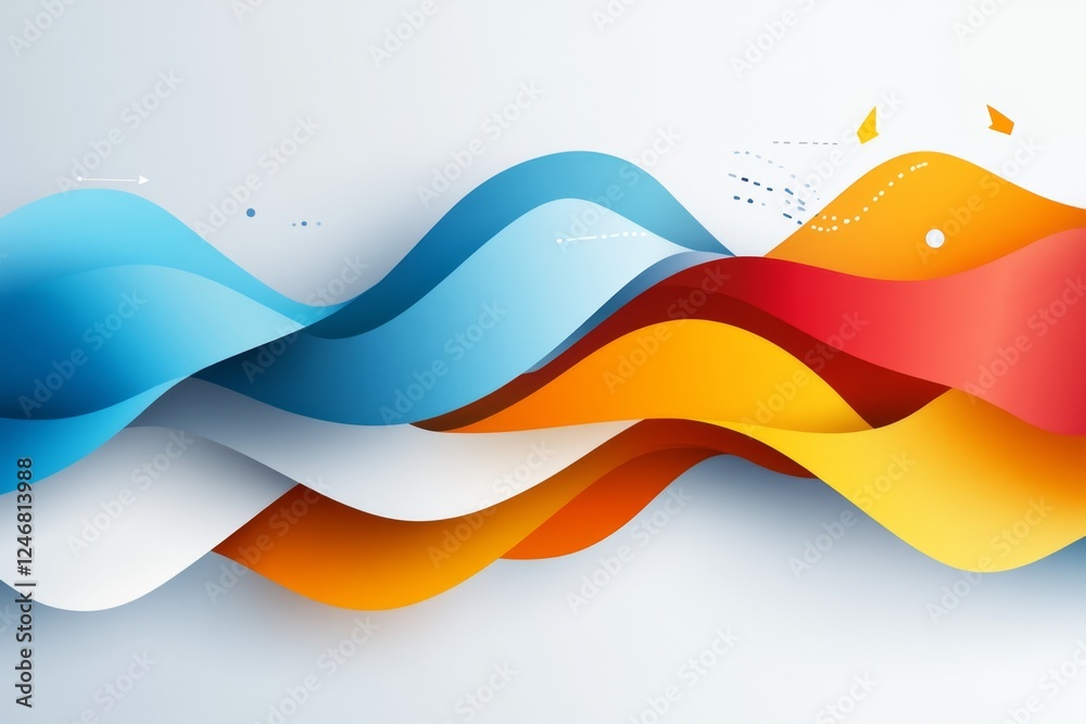 Poster A sleek vector design of a business plan document with arrows showing progression