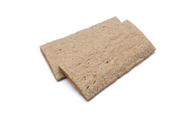 Two Crispbread Pieces on white background