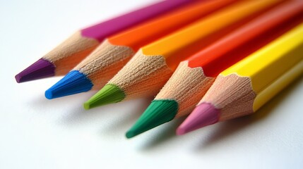 Obraz premium School pencils on pastel background. Minimal concept art.