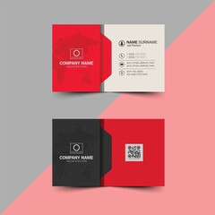Modern color Business Card Design – A sleek and stylish name card template with a horizontal layout and unique square format. Features a clean, contemporary design for a professional look