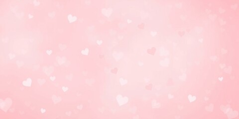 Soft Pink Background with Scattered Hearts, Perfect for Romantic Designs