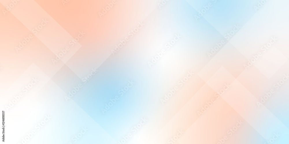 Poster Modern Simple pastel Blue orange Abstract Background. square triangle shapes layered technology concept geometric line vector background design for Banner, template space concept presentation design.