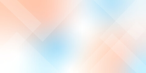 Modern Simple pastel Blue orange Abstract Background. square triangle shapes layered technology concept geometric line vector background design for Banner, template space concept presentation design.