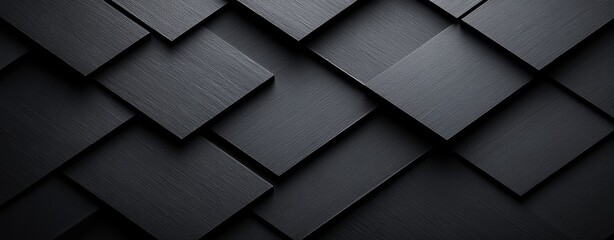 Fototapeta premium Abstract Dark Grey Geometric Pattern Background
