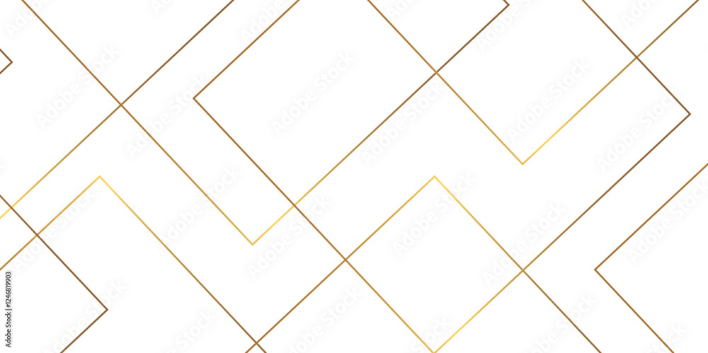 Poster Modern minimal and clean white gold background with shadows. abstract futuristic architecture concept with digital geometric connection gold line vector illustration for presentation background.	