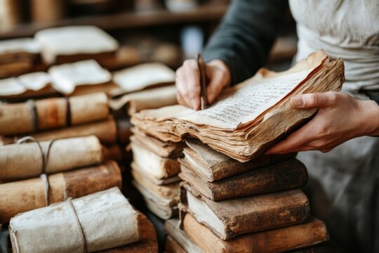 A historian comparing ancient religious texts to understand cultural evolution